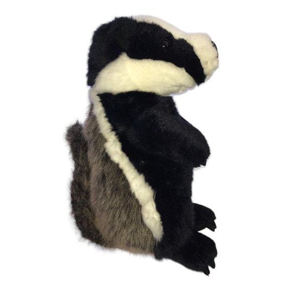 GUND Stuffed Animal Soft Plush Toy Black Honey Badger White Face.  Small. - Picture 6 of 6